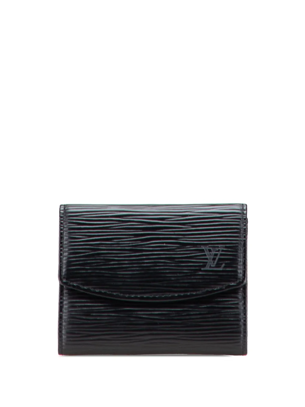 Pre-owned Louis Vuitton 2001 Epi Card Holder In Black