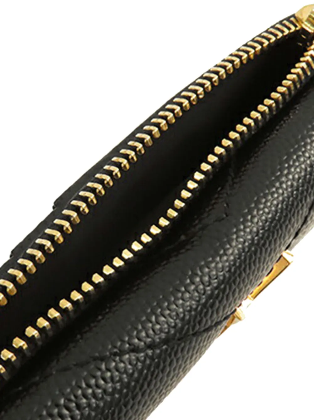 Pre-owned Saint Laurent 2013-2025 Matelasse Grain De Poudre Monogram Fragments Flap Case Card Holder In Black