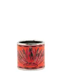 Hermès Pre-Owned 2000-2024 Enamel and Palladium Plated Brazil Feather Ring scarf rings - Orange