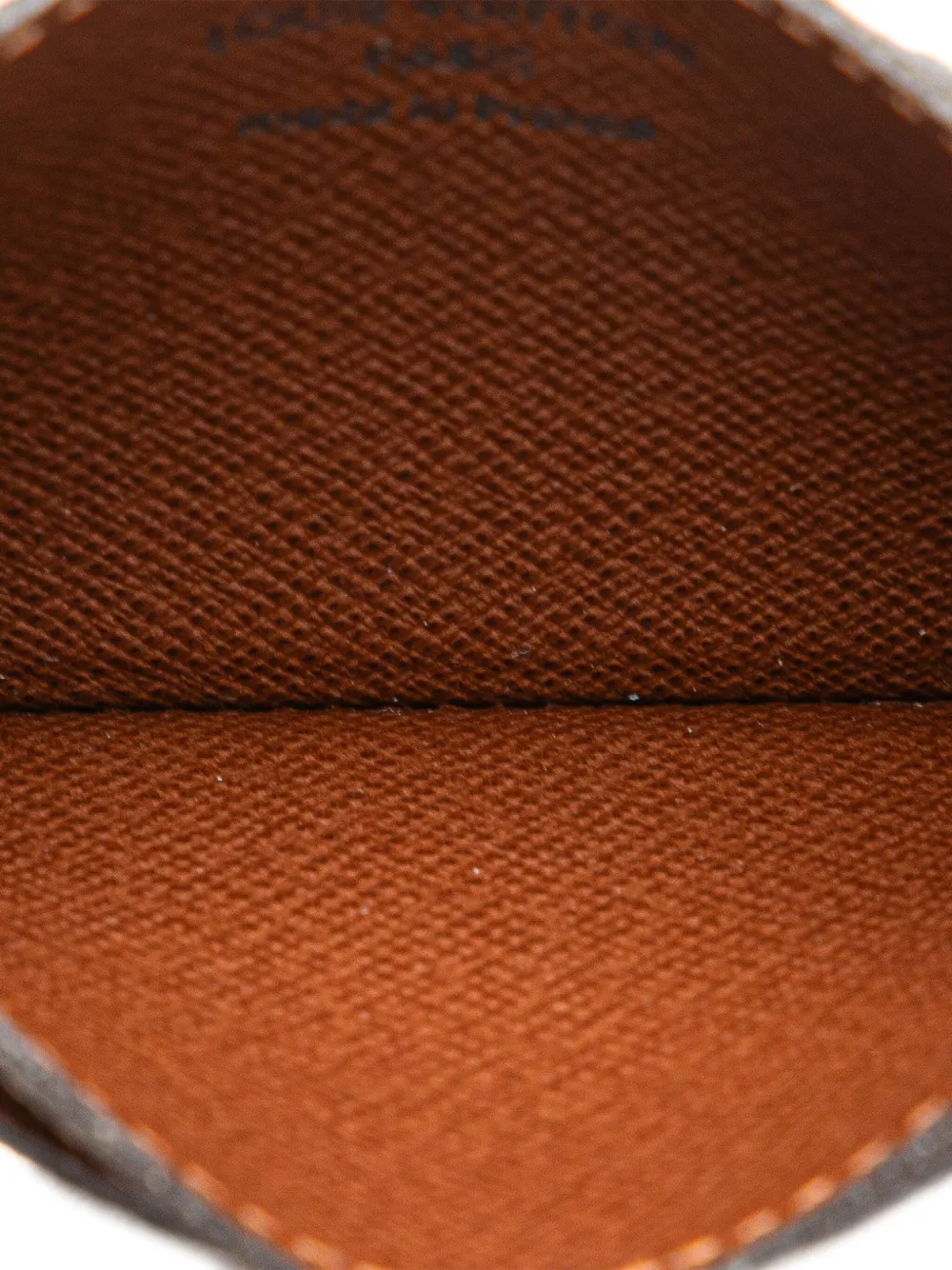 Pre-owned Louis Vuitton 2012 Monogram Card Holder In Brown