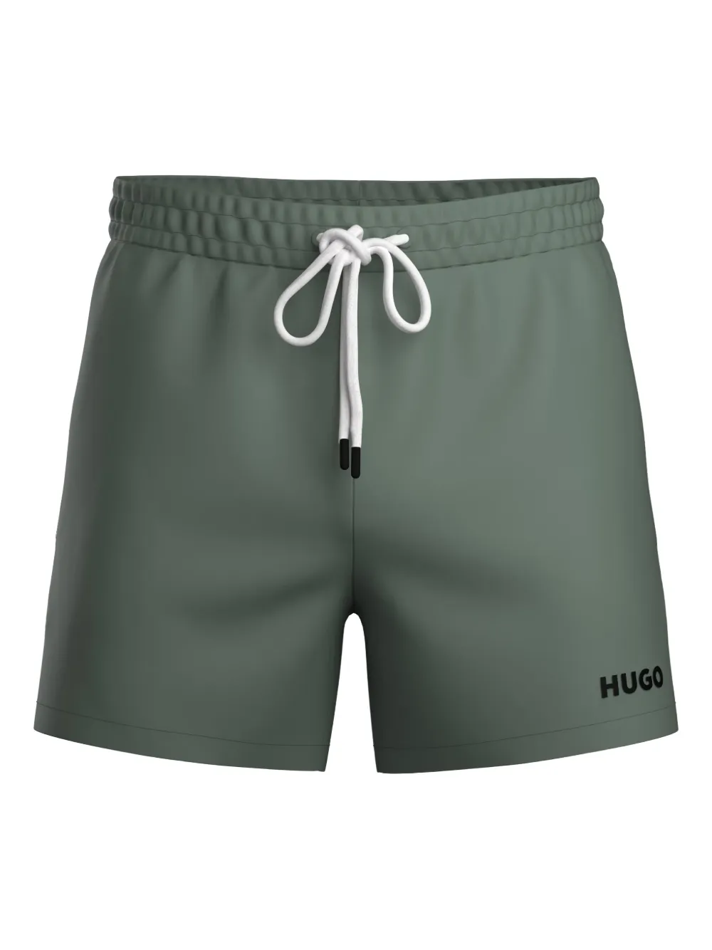 BOSS Bermuda de praia com cordão de ajuste e logo | Verde | Image 1