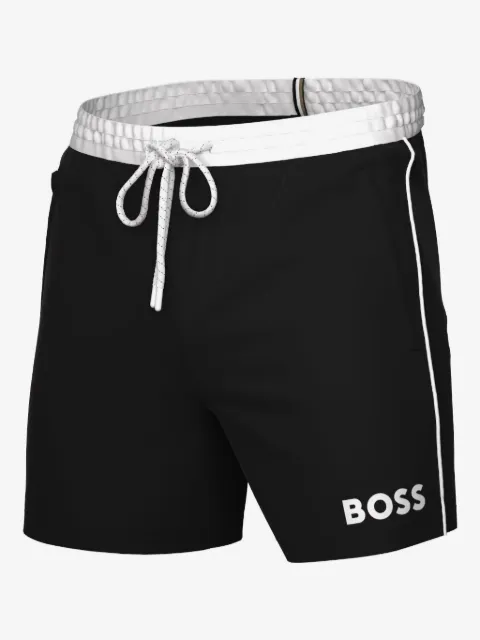 BOSS Short com listra lateral e logo