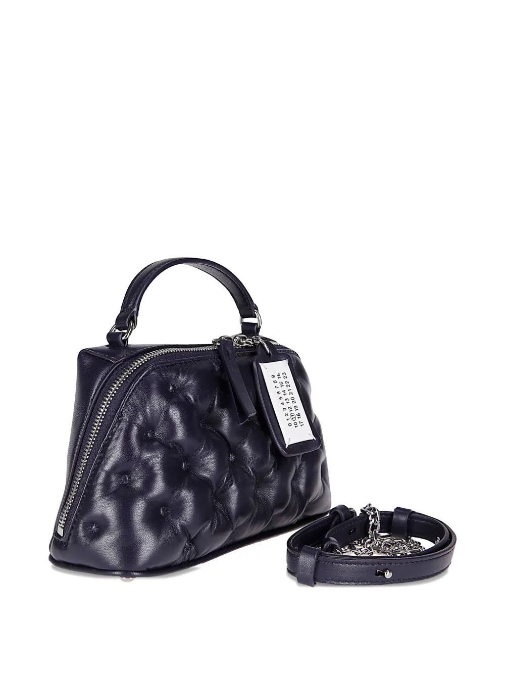Maison Margiela Glam Slam Quilted Leather Tote Bag In Blue