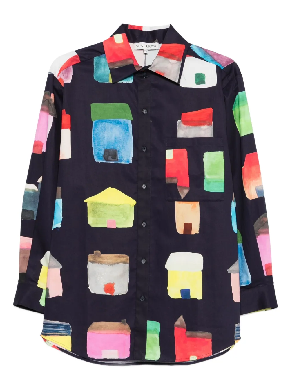 Stine Goya house-print shirt | Black | Image 1