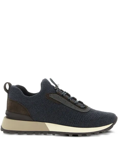 Brunello Cucinelli knitted suede sneakers