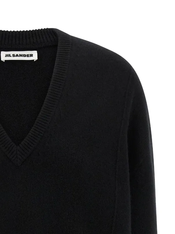 Jil Sander Vネック セーター | ブラック | FARFETCH JP