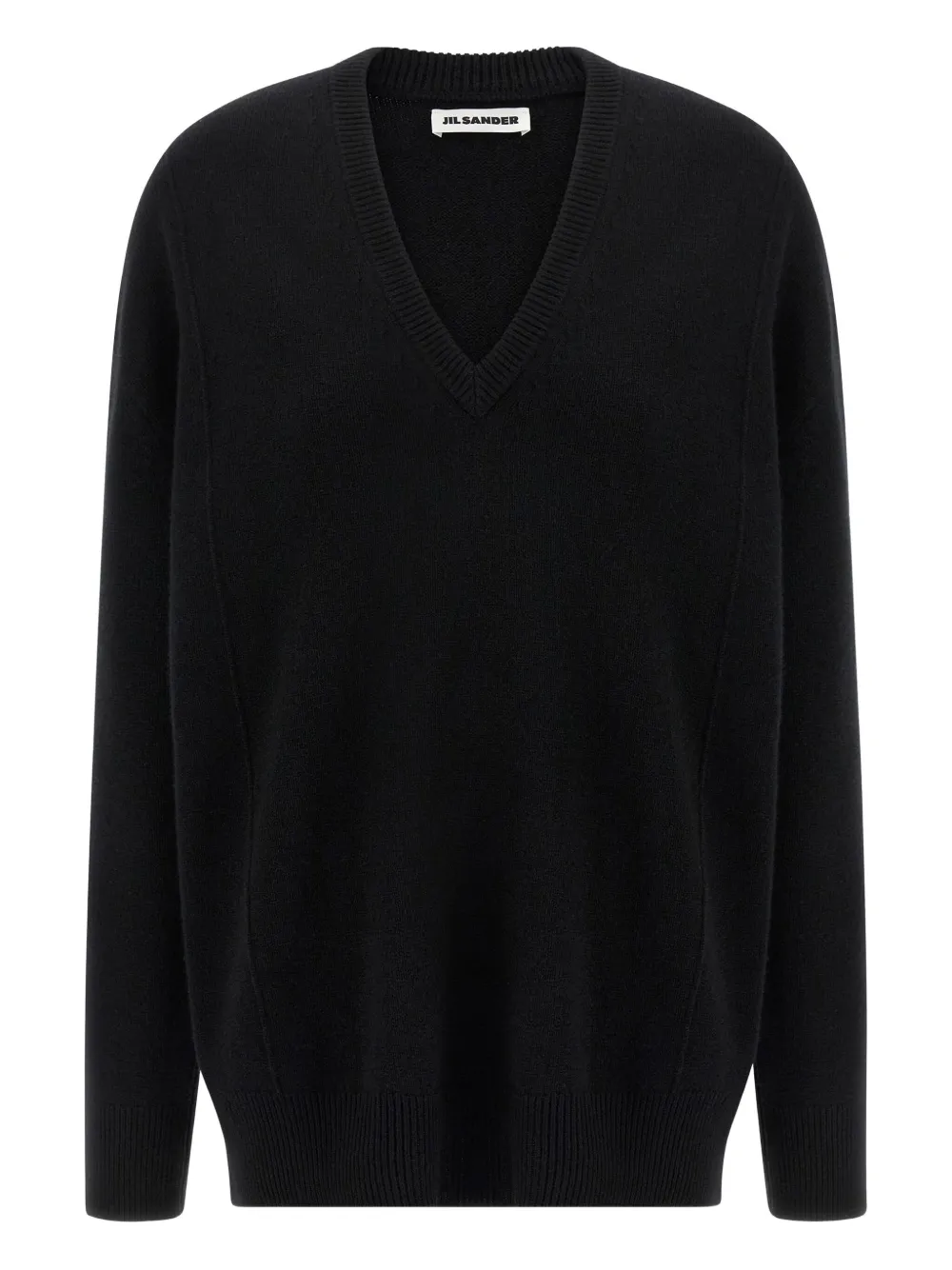 Jil Sander V-neck sweater - ブラック Jil Sander V-neck sweater - ブラック
