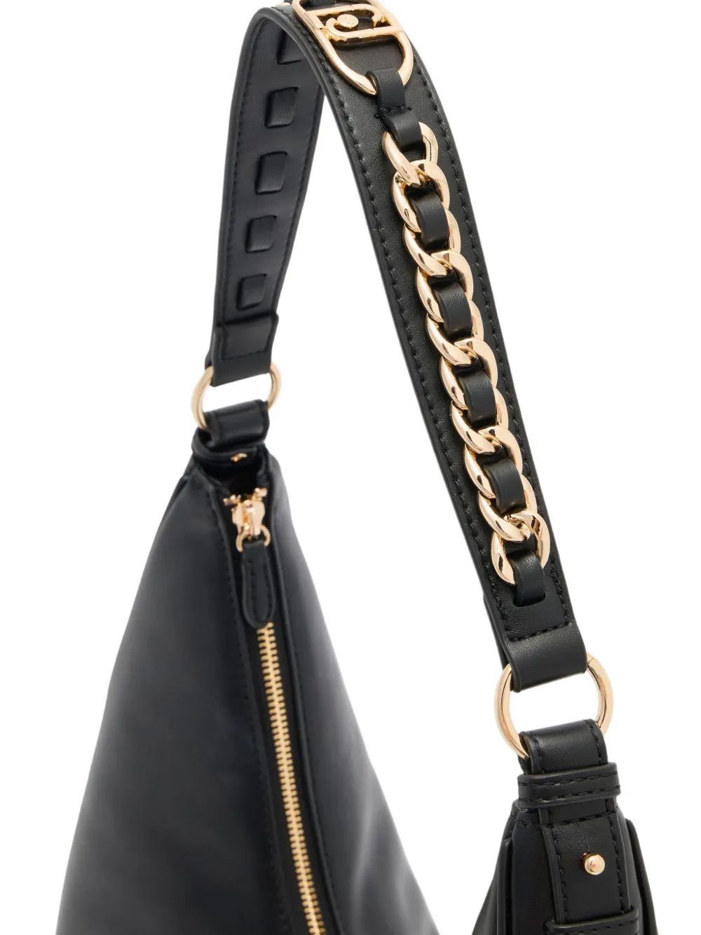 Liu •jo Logo Hobo Tote Bag With Shoulder Strap In Black
