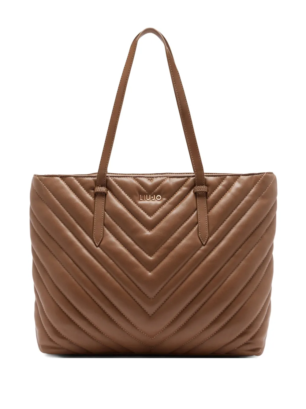 LIU JO large quilted-chevron tote bag | Brown | Image 1