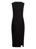 LIU JO side-slit back-detail midi dress - Black