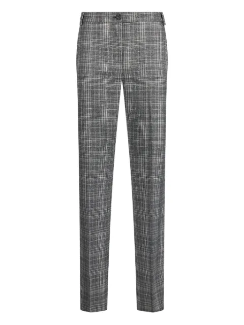 LIU JO glen plaid flare trousers