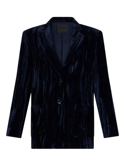 LIU JO pleated velvet blazer