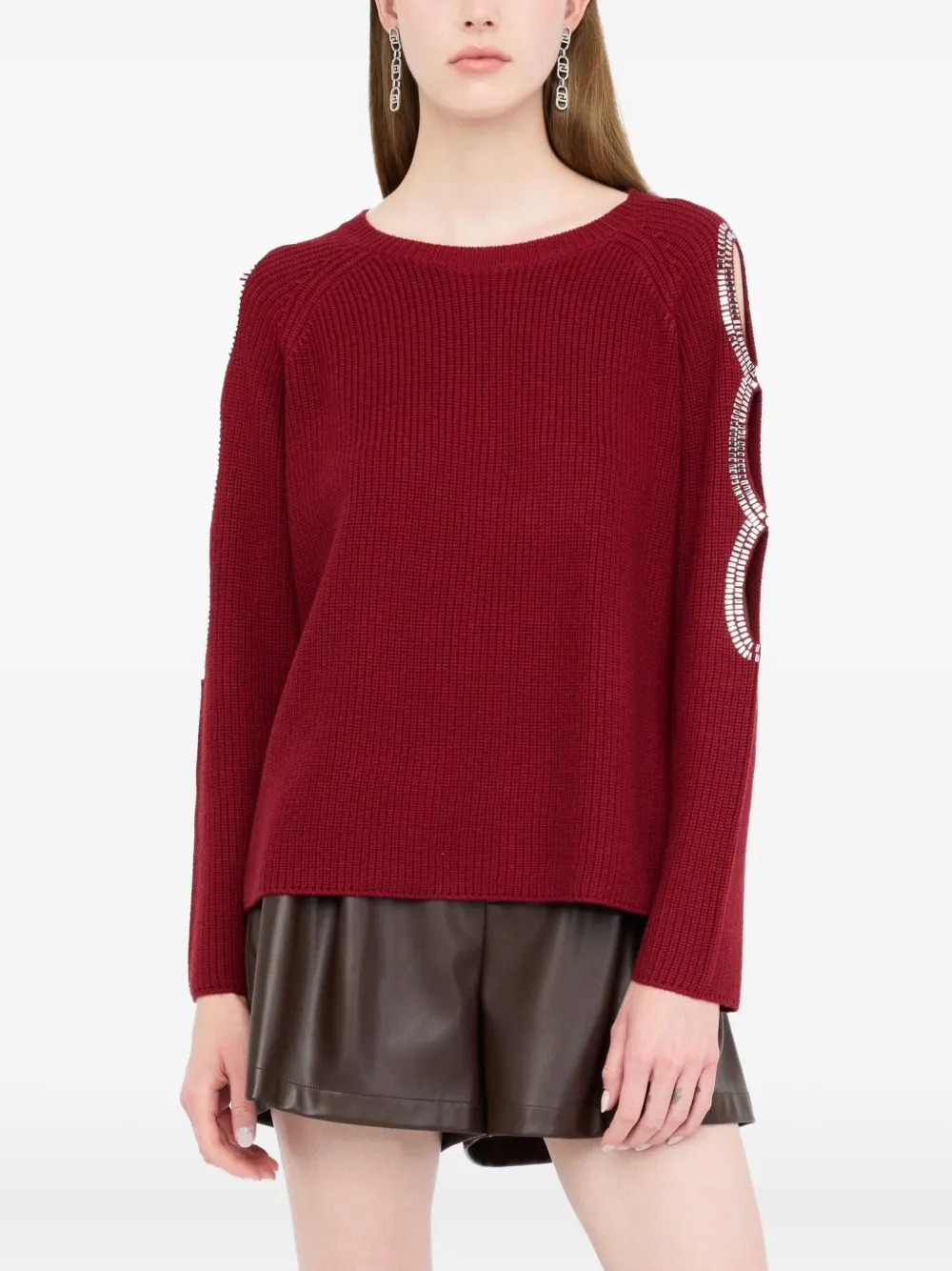 LIU JO Trui verfraaid met uitgesneden details Rood
