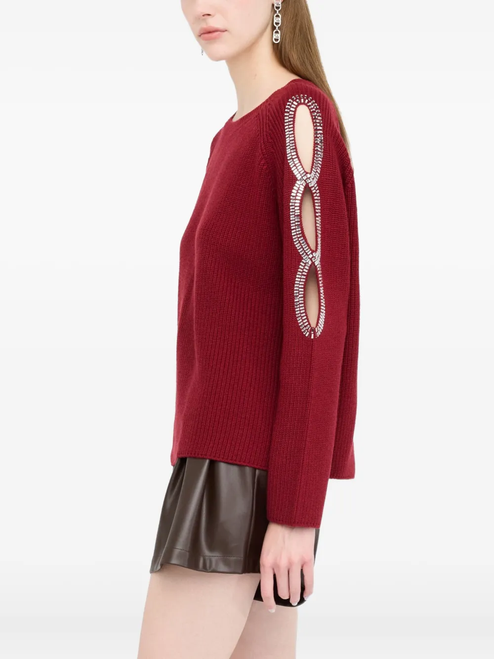 LIU JO Trui verfraaid met uitgesneden details Rood