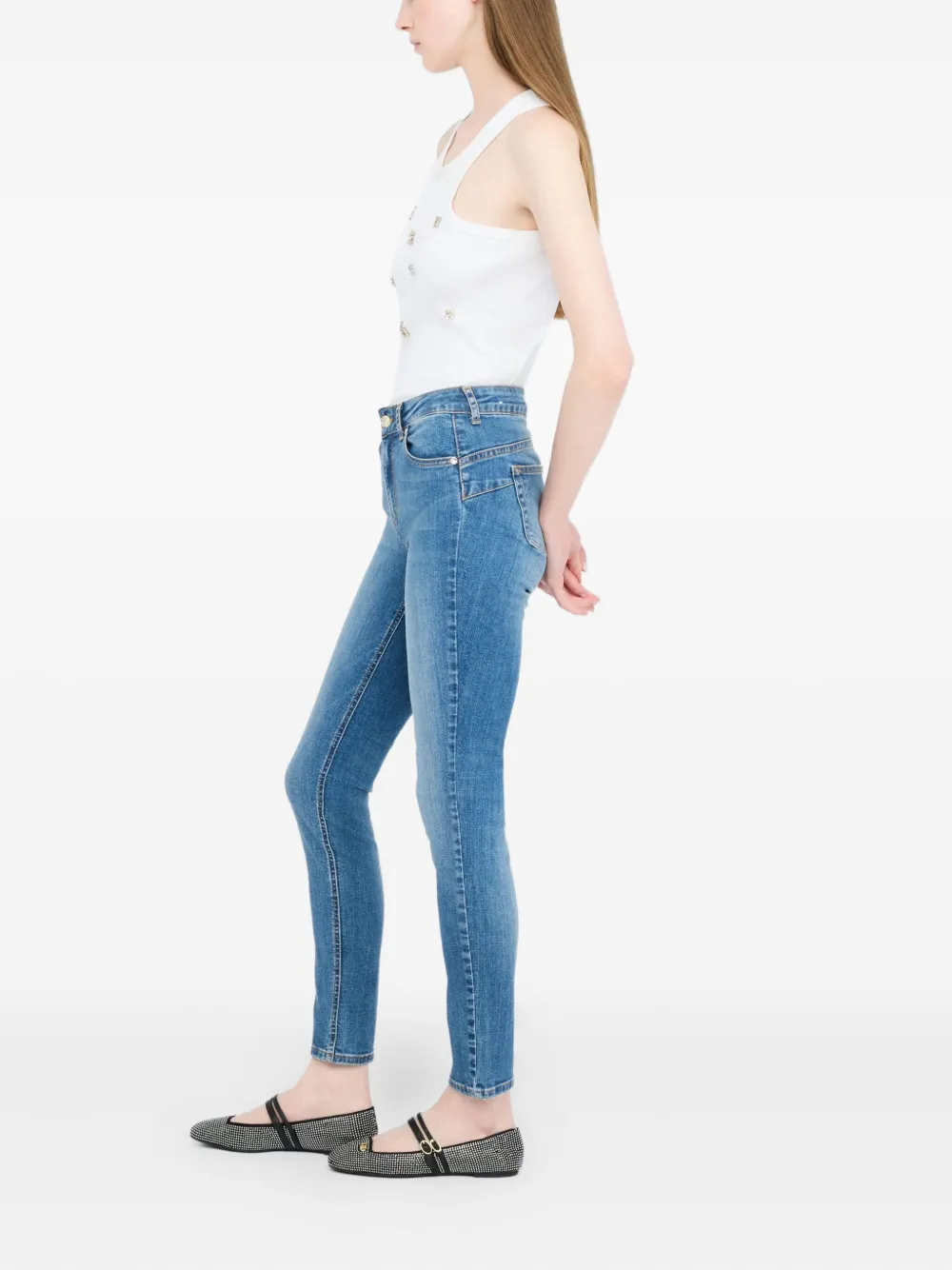 Liu •jo High-rise Skinny Jeans In Blue