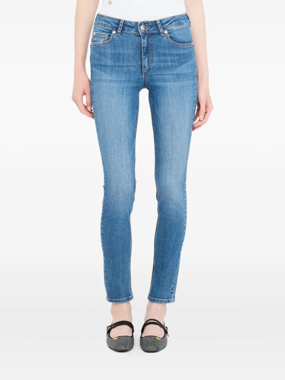 Liu •jo High-rise Skinny Jeans In Blue