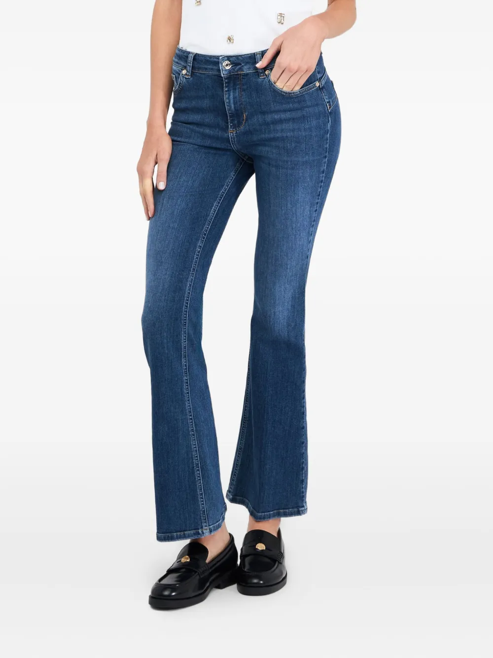 Liu •jo High-rise Flared Jeans In Blue