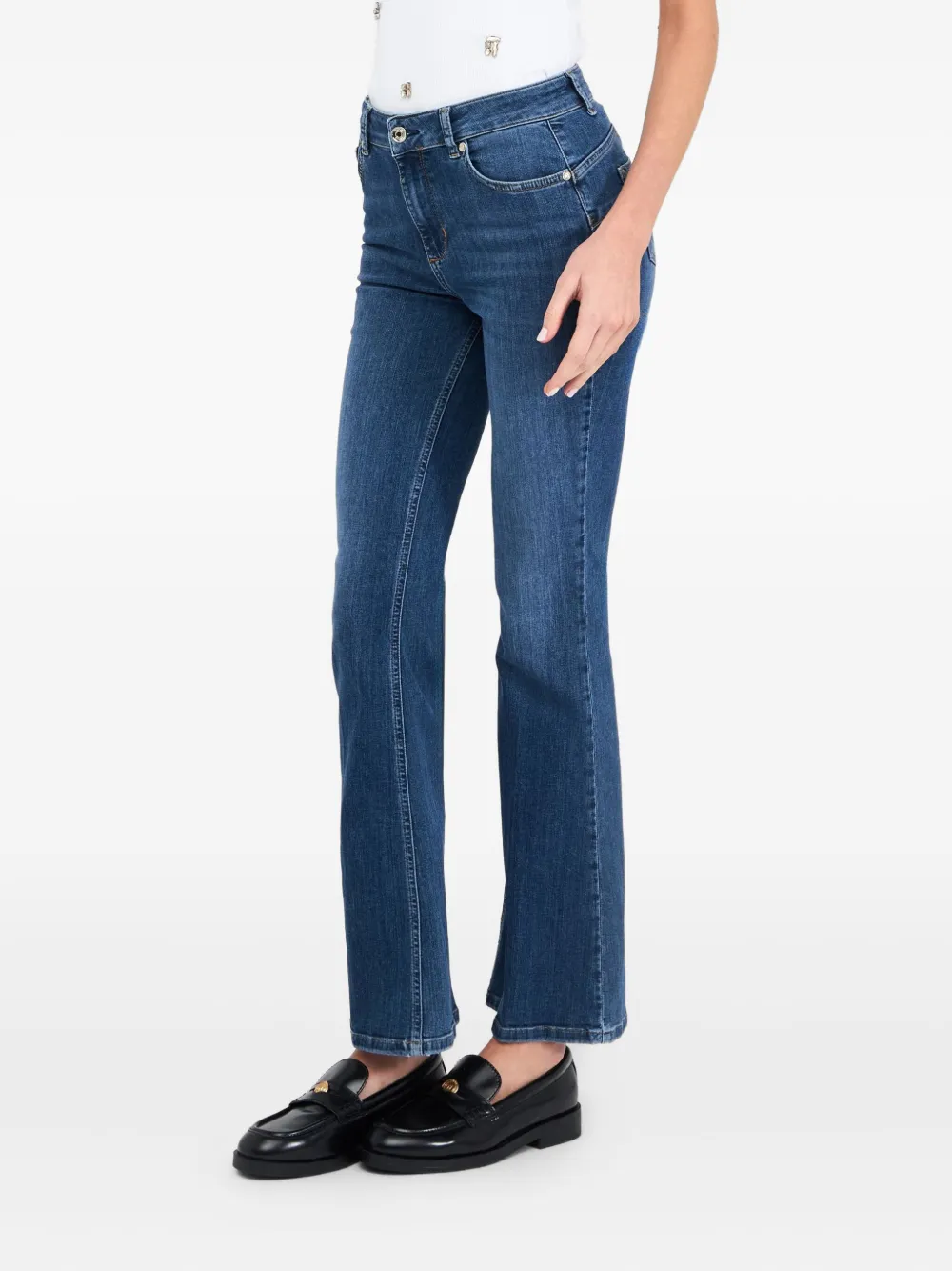 Liu •jo High-rise Flared Jeans In Blue