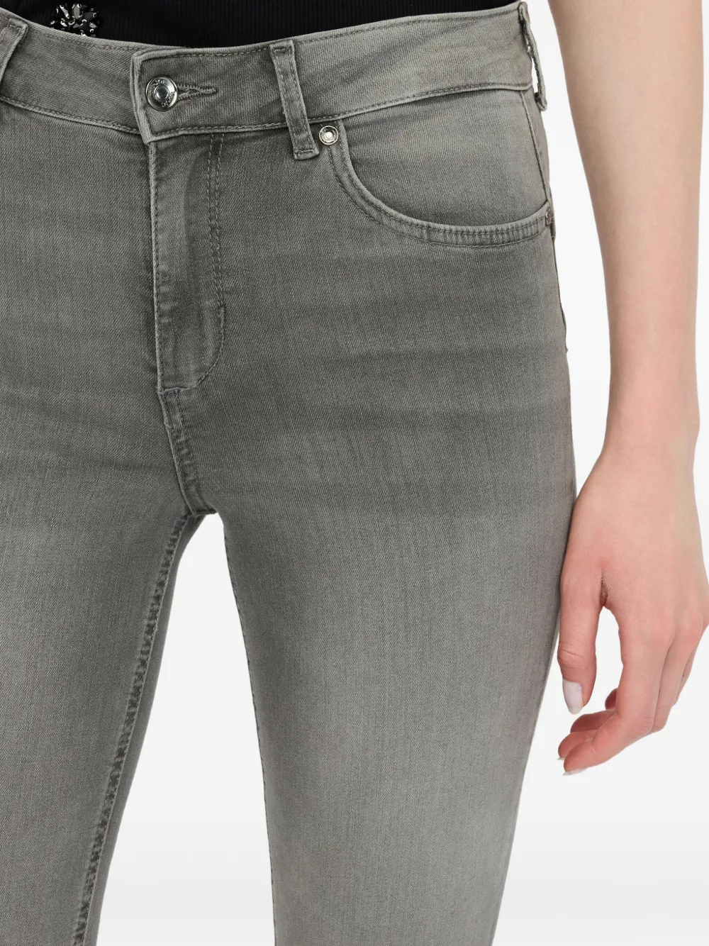 Liu •jo High-rise Flared Jeans In Gray