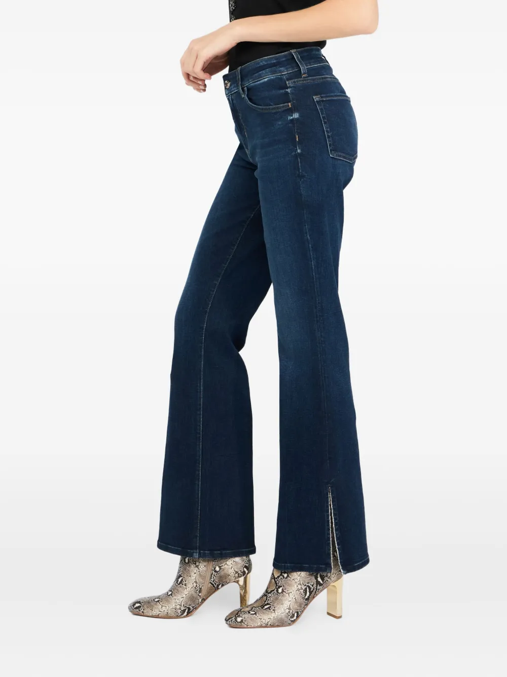 Liu •jo High-rise Flared Jeans In Blue