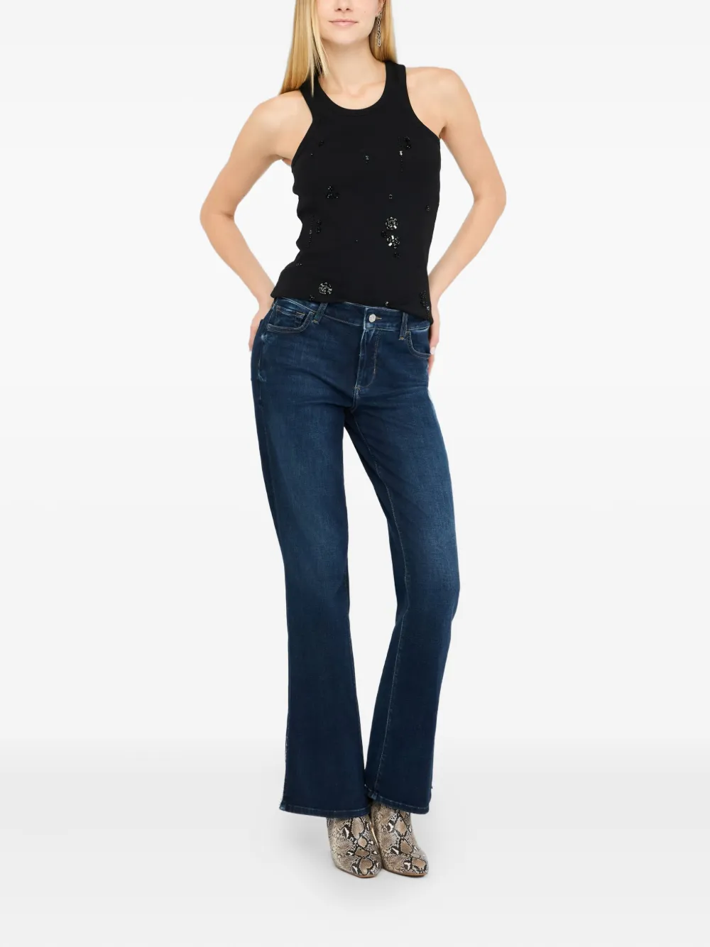 Liu •jo High-rise Flared Jeans In Blue