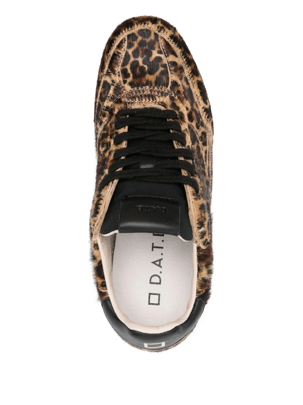 Date Leopard-print Lace-up Sneakers In Brown