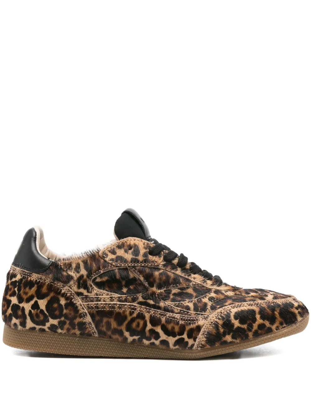 Date Leopard-print Lace-up Sneakers In Brown