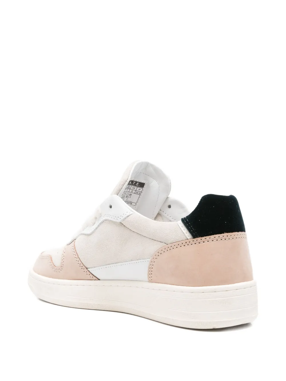D.A.T.E. Sneakers met suède vlakken Roze