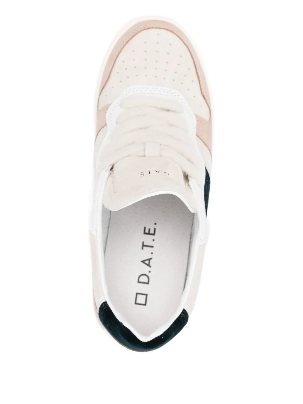 D.A.T.E. Sneakers met suède vlakken Roze