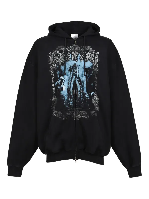 VETEMENTS グラフィックパーカー ブラック VETEMENTS グラフィック ジップパーカー | ブラック | FARFETCH JP