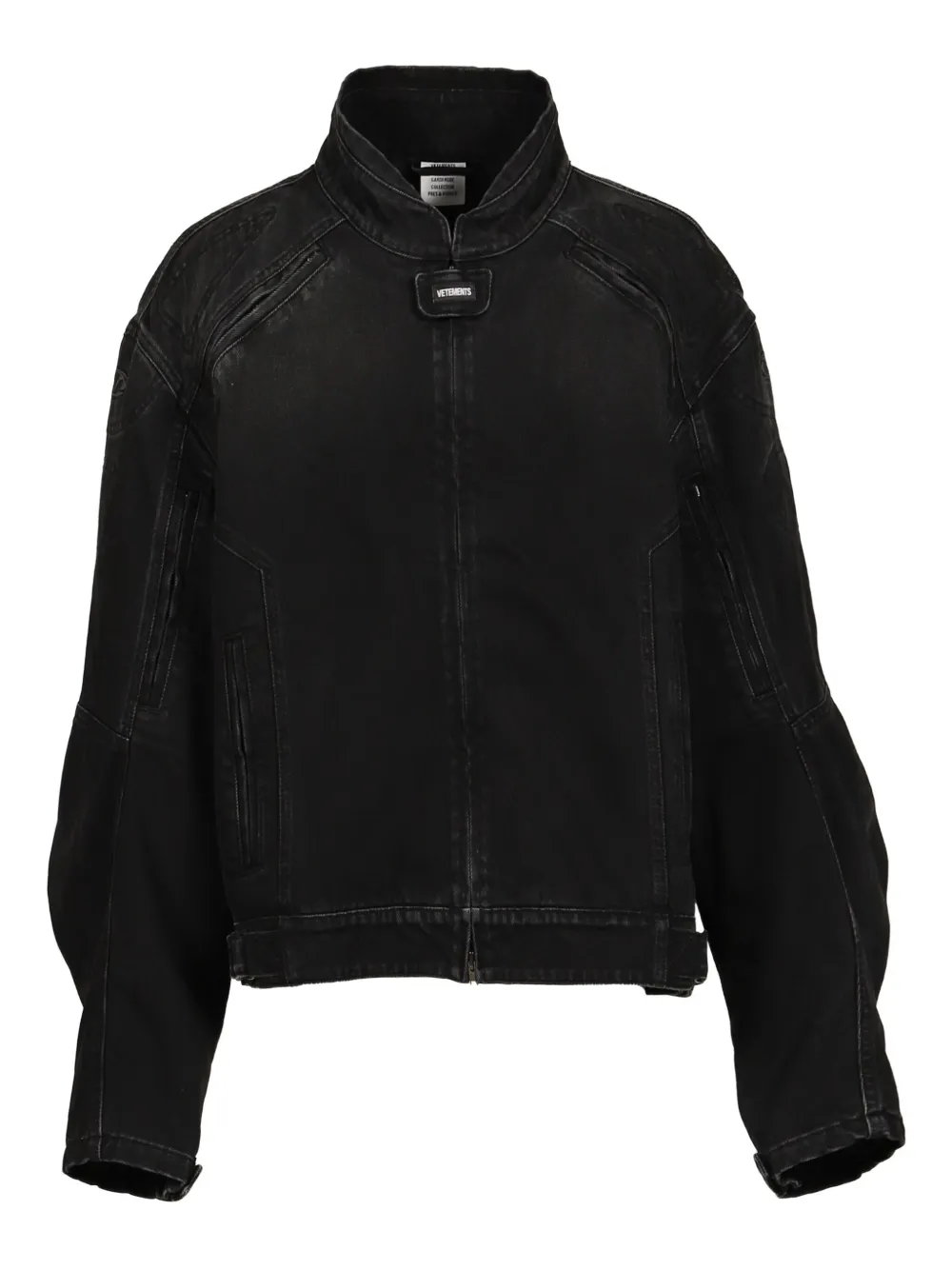 VETEMENTS panelled denim jacket | Black | Image 1