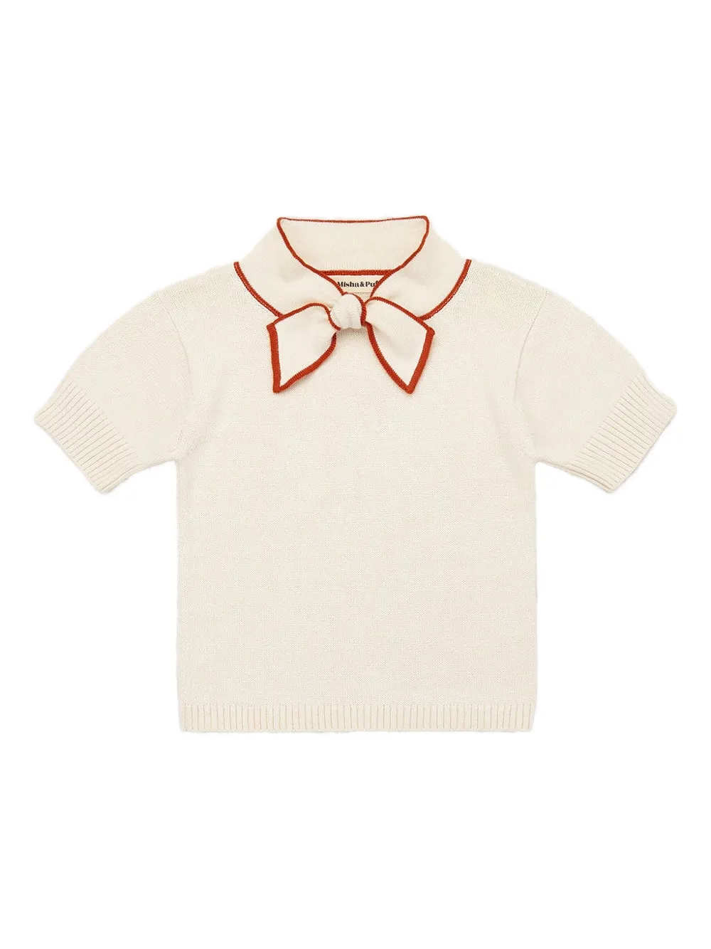 Misha & Puff playera con detalle de moño | neutro | Image 1