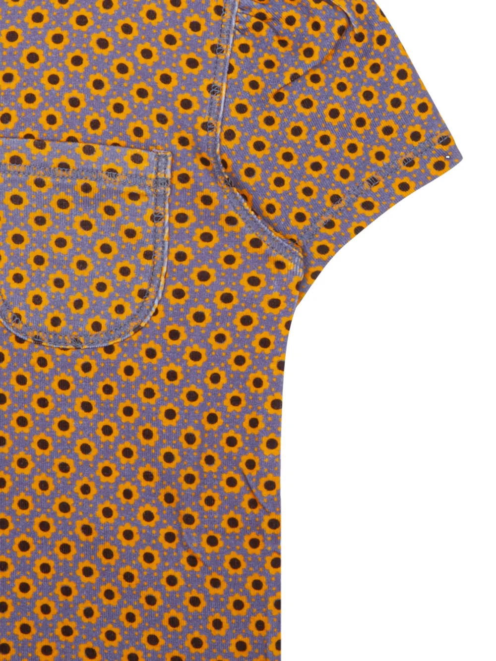 Sunflower-Print Pocket T-Shirt