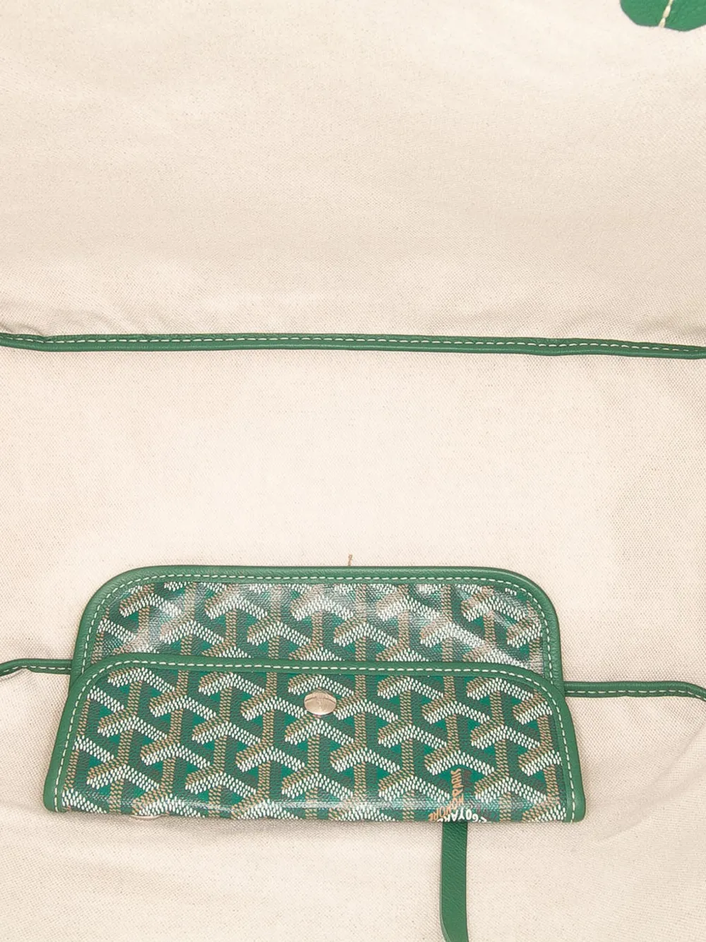 Pre-owned Goyard 2022 Ine Saint Louis Pm Tote Bag In Green