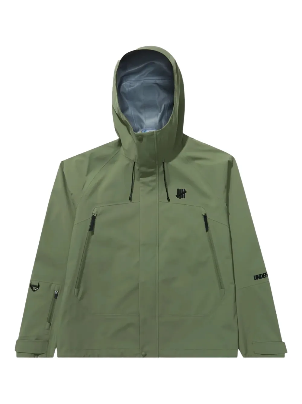 Undefeated zip-pocket hooded jacket | Green | Image 1
