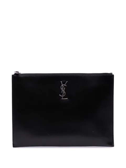 Saint Laurent Pre-Owned 2020 Leather Monogram Ipad Case clutch bag