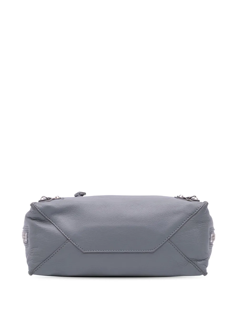 Pre-owned Balenciaga 2014 Mini Leather Papier A4 Zip Around Satchel In Gray