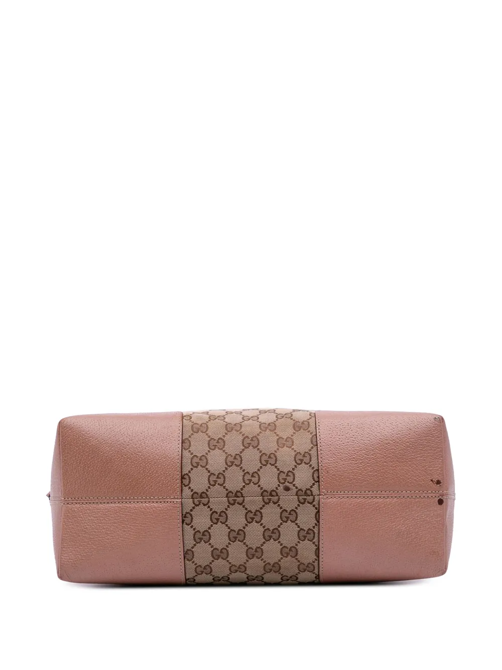 Pre-owned Gucci 2016-2025 Medium Gg Canvas Bree Dome Tote Bag In Brown
