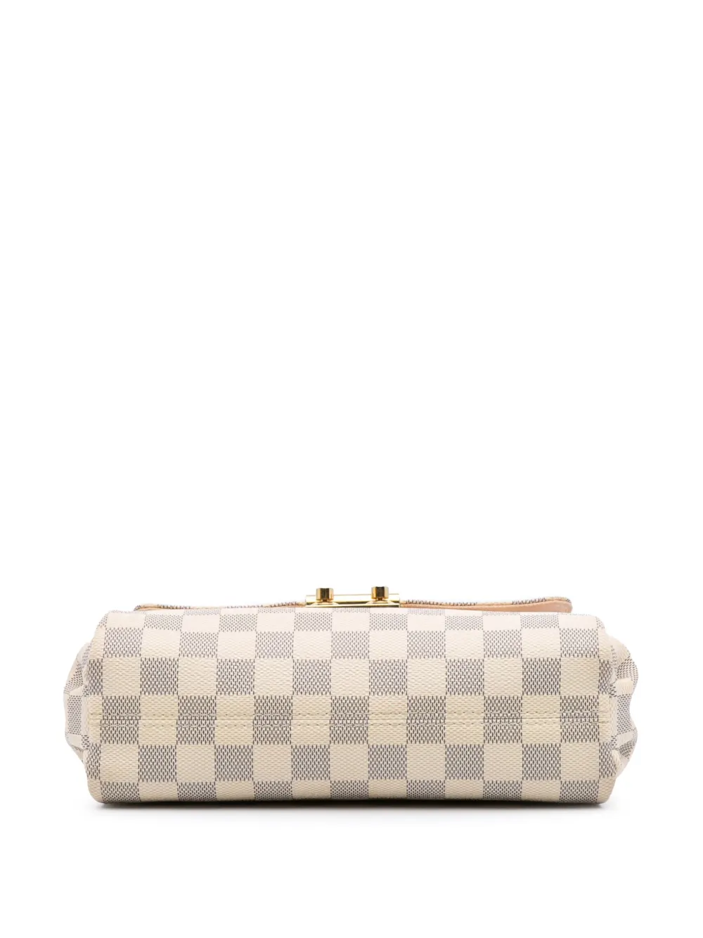 Pre-owned Louis Vuitton 2016 Damier Azur Croisette Satchel In White