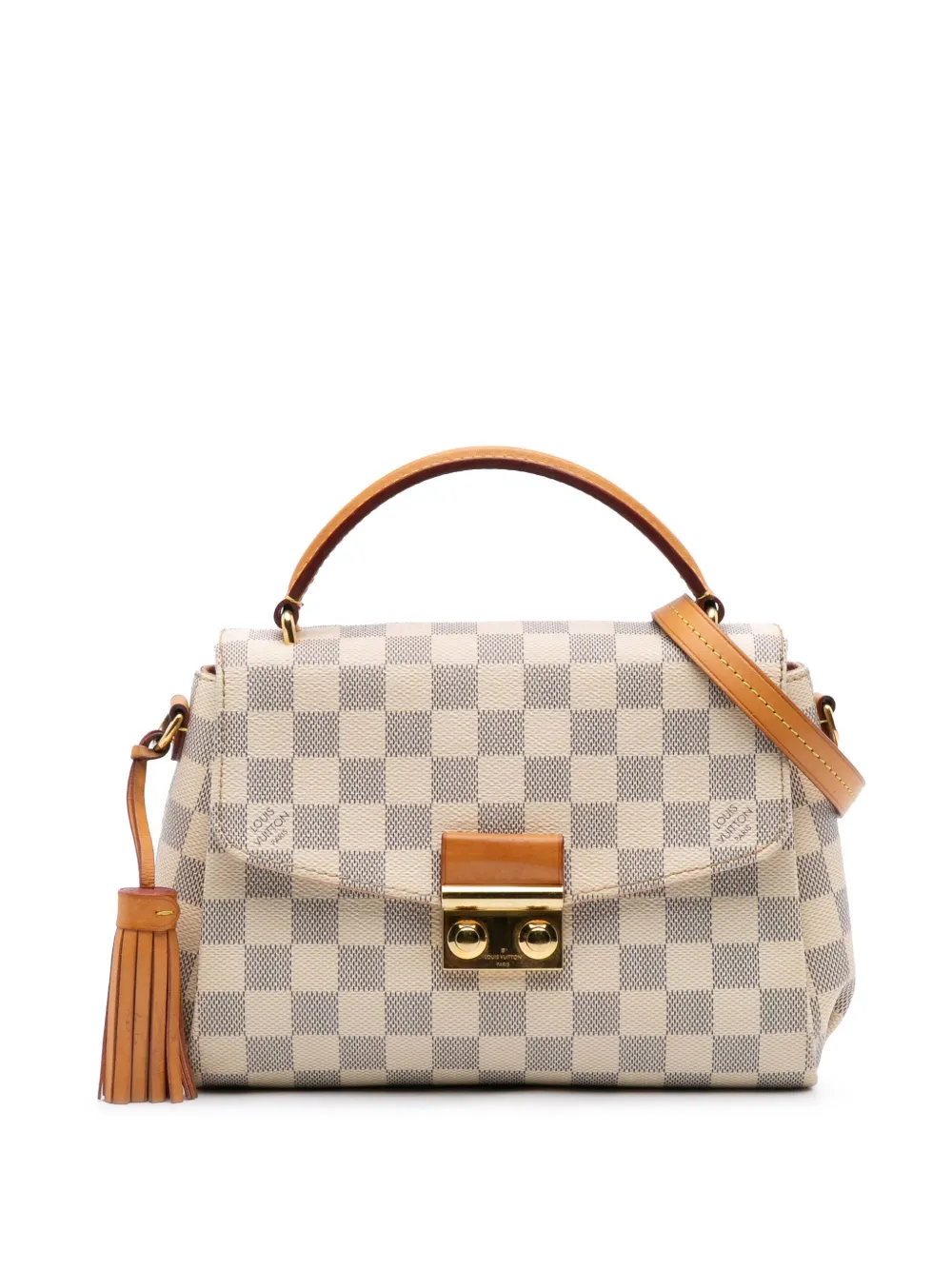Louis Vuitton Pre-Owned 2016 Damier Azur Croisette satchel | White | Image 1
