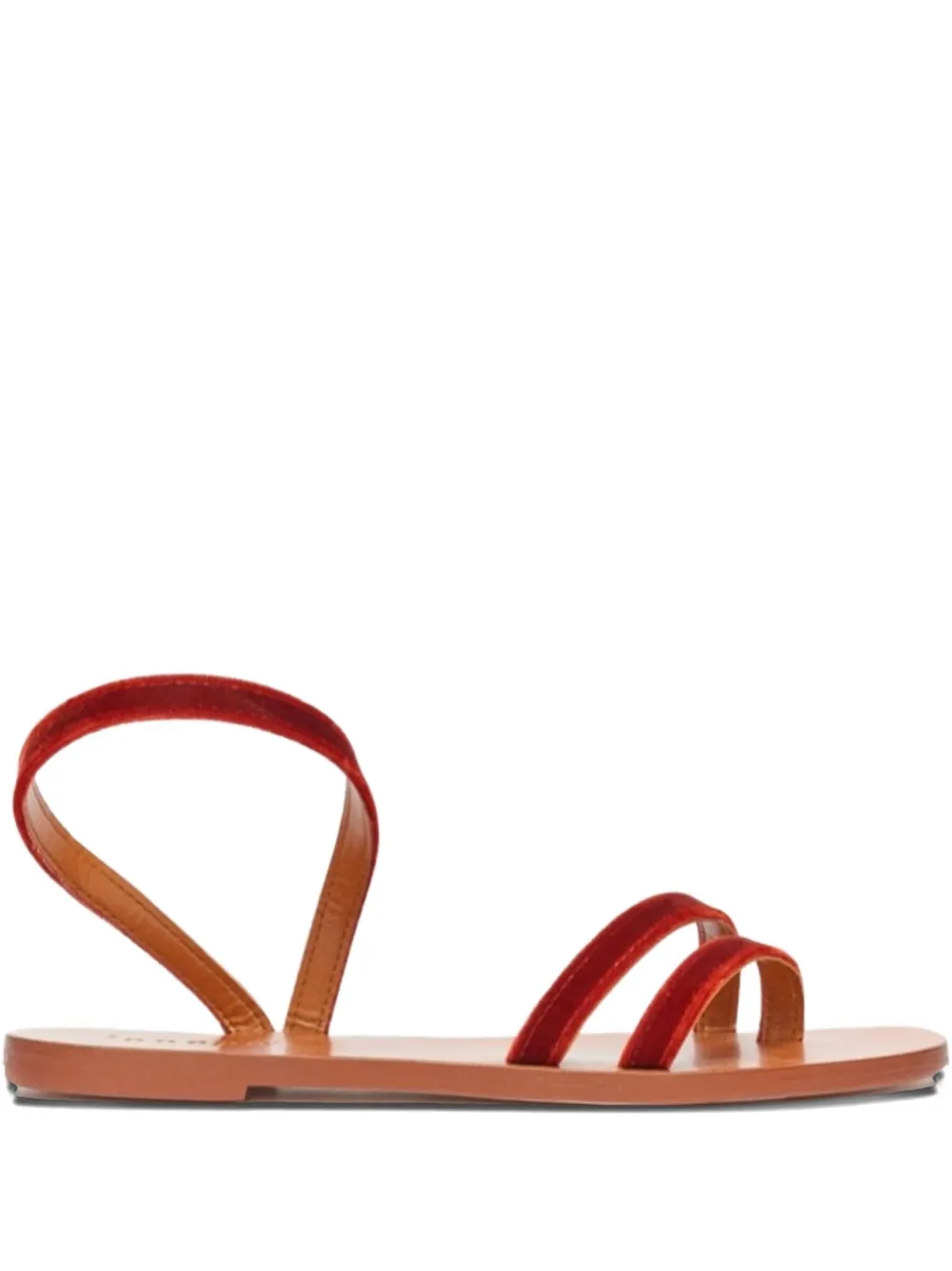 LANAPO velvet double-strap sandals | Red | Image 1