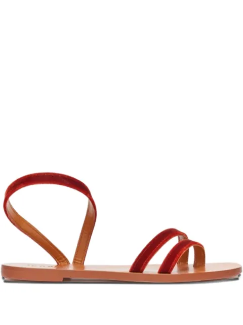 LANAPO velvet double-strap sandals