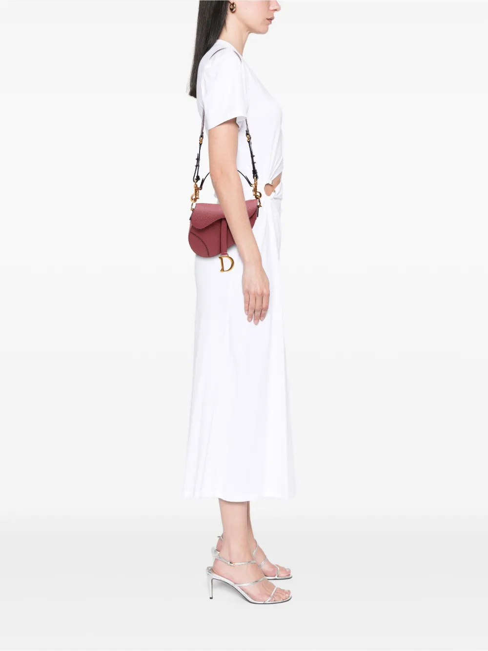Christian Dior Pre-Owned 2019 Mini Grained Calfskin Saddle Bag satchel | Pre-Owned | Image 2