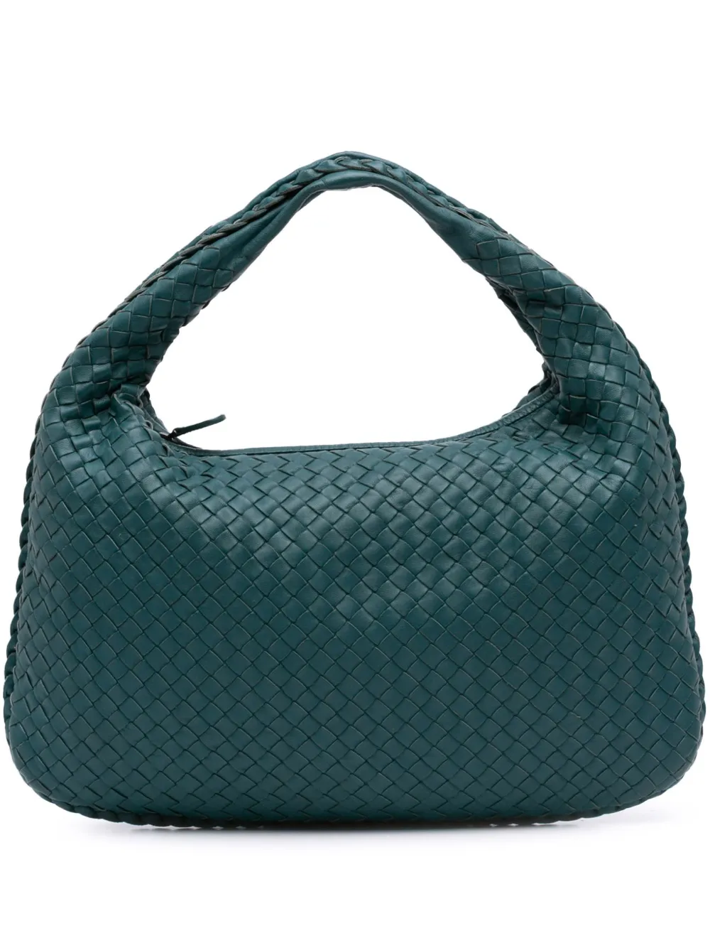 Pre-owned Bottega Veneta 2012-2025 Small Nappa Intrecciato Veneta Hobo Bag In Blue