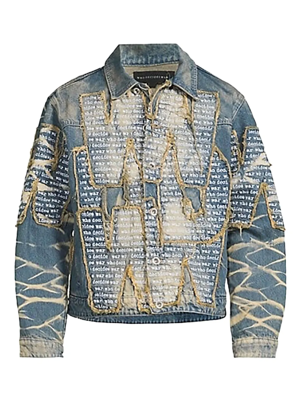 Who Decides War Overlay denim jacket | Blue | Image 1