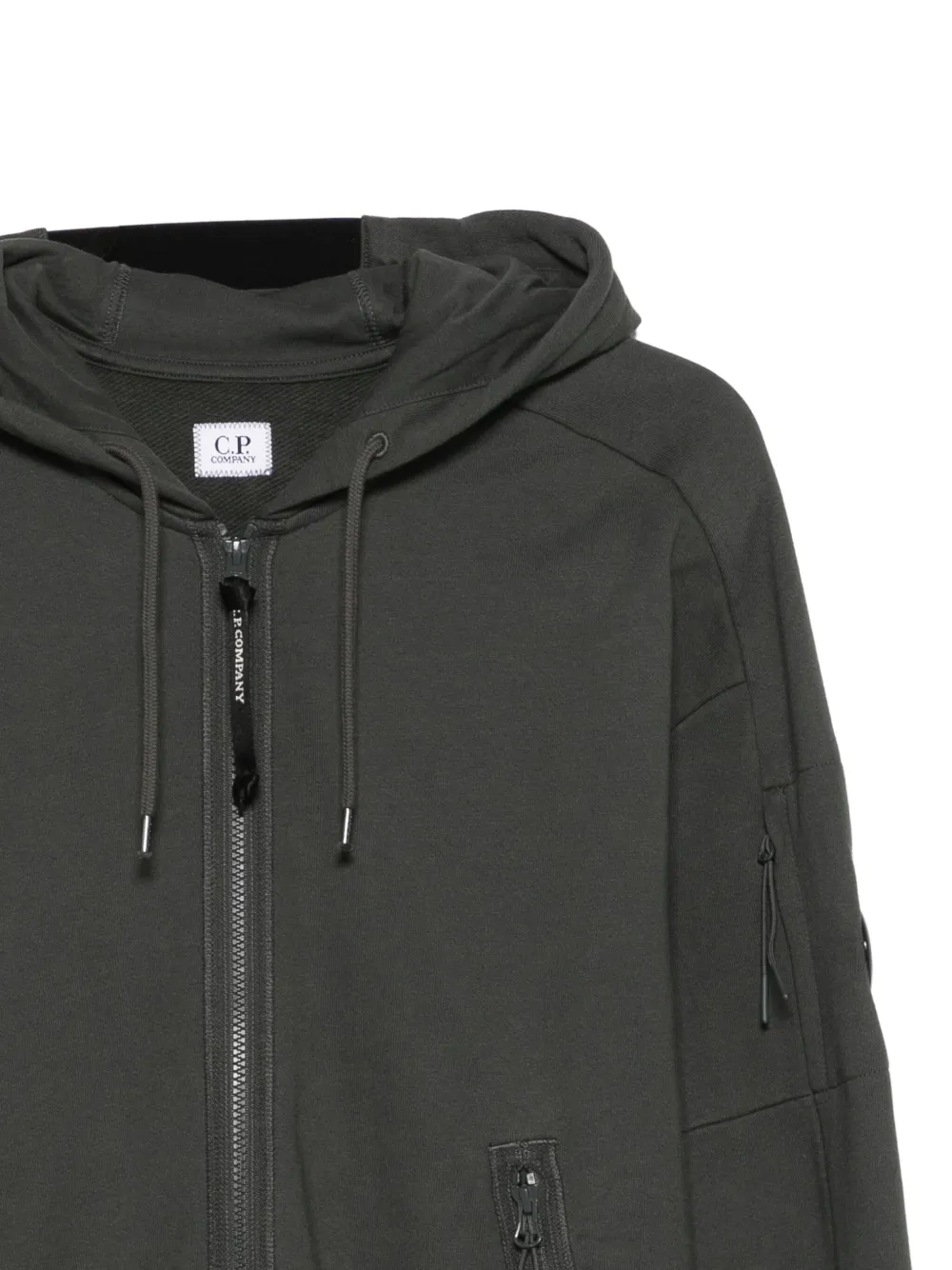 C.P. Company Hoodie met rits Groen