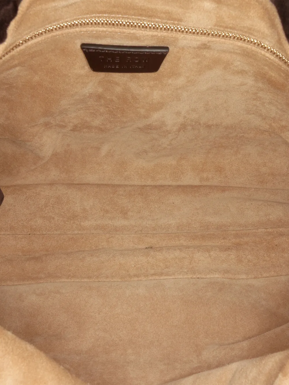 Pre-owned The Row 2021-2025 Suede Bourse Shoulder Bag In Brown
