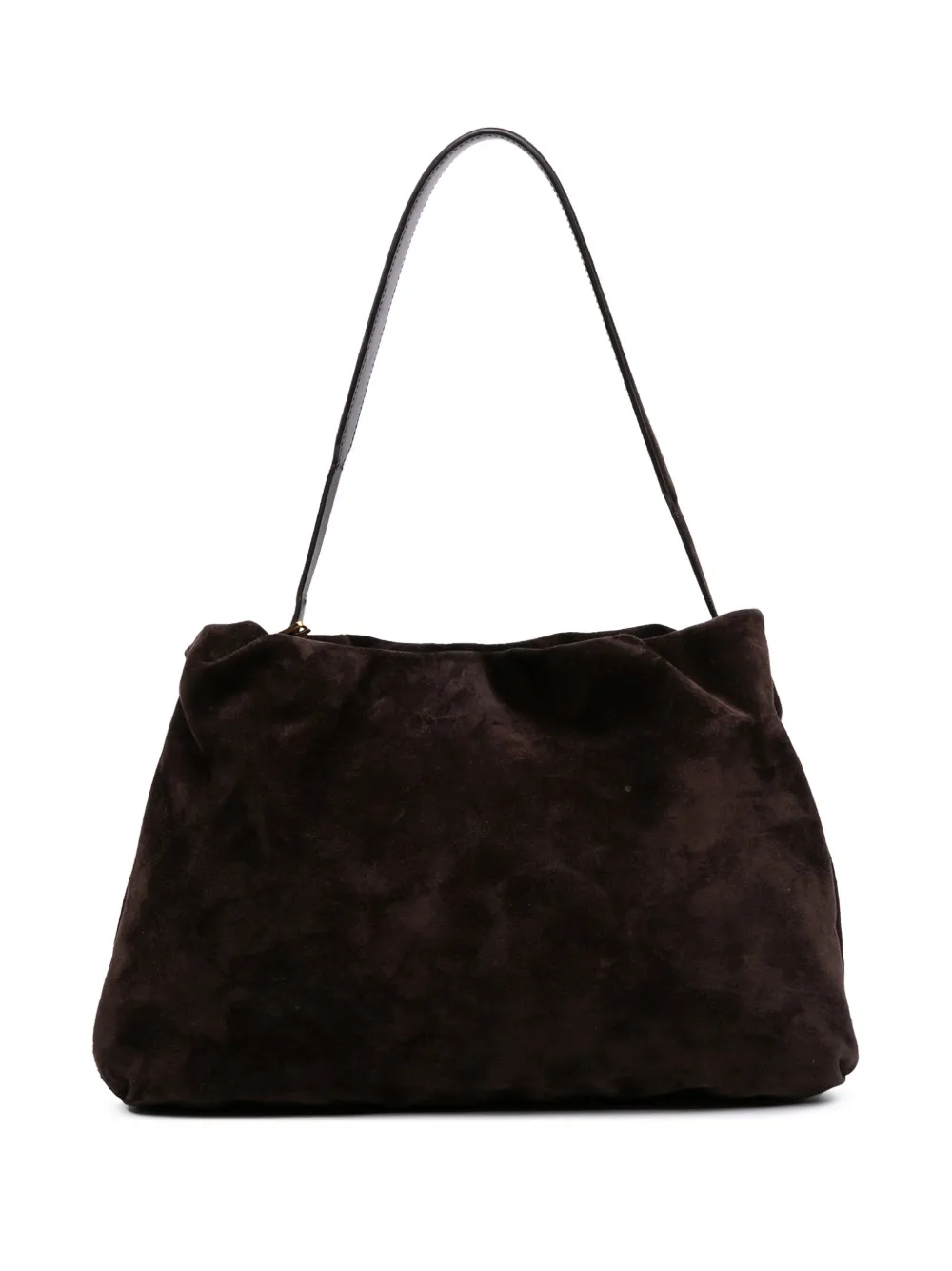 Pre-owned The Row 2021-2025 Suede Bourse Shoulder Bag In Brown