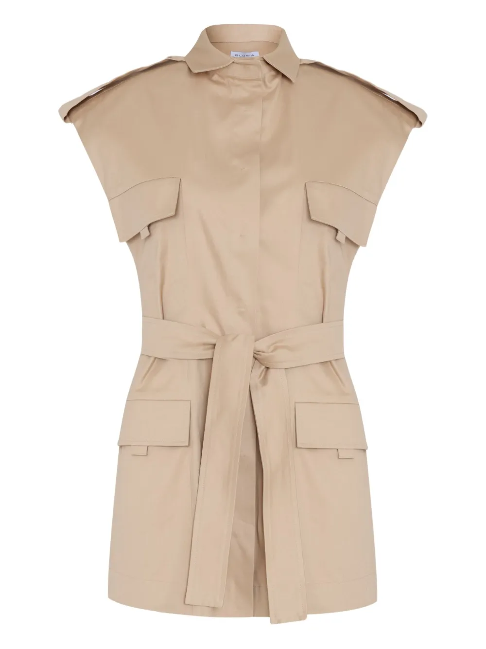 Gloria Coelho Cappotto smanicato con cintura - Toni neutri