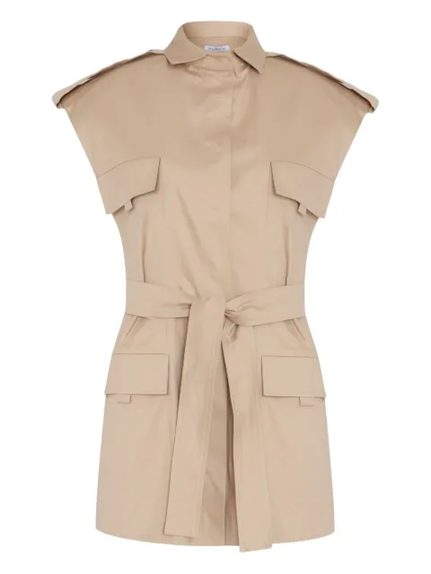 Gloria Coelho abrigo sin mangas con cinturón